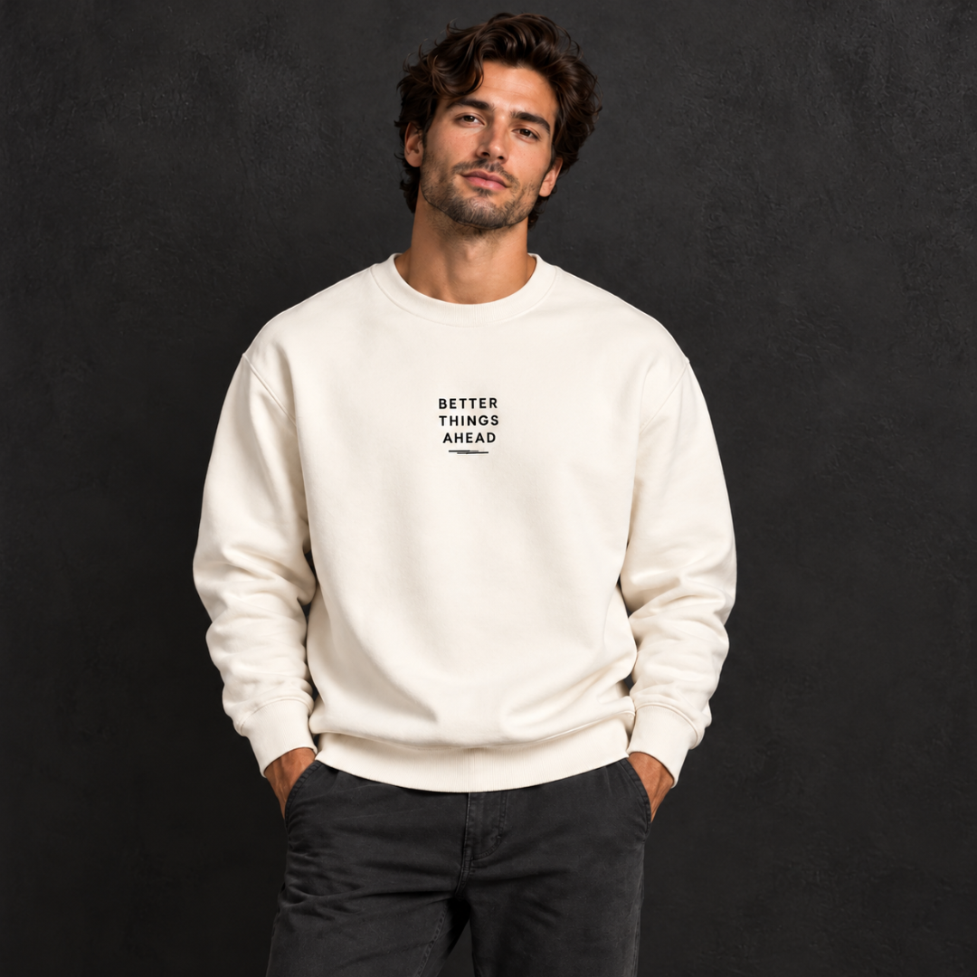 Better Things Ahead Mountain Graphic Sweatshirt