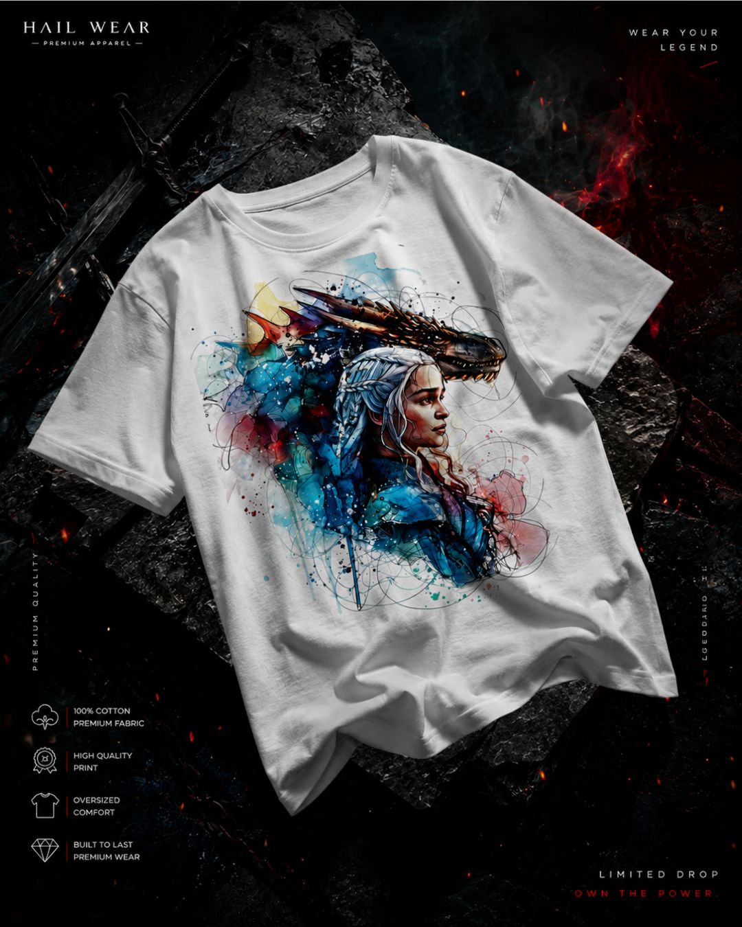 Mother of Dragons Graphic Streetwear Tee