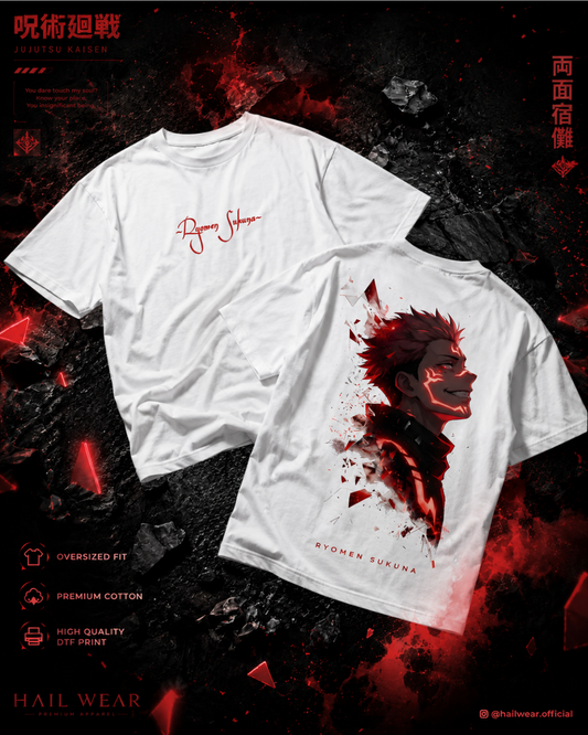 Ryomen Sukuna Cursed Aura Oversized T-Shirt