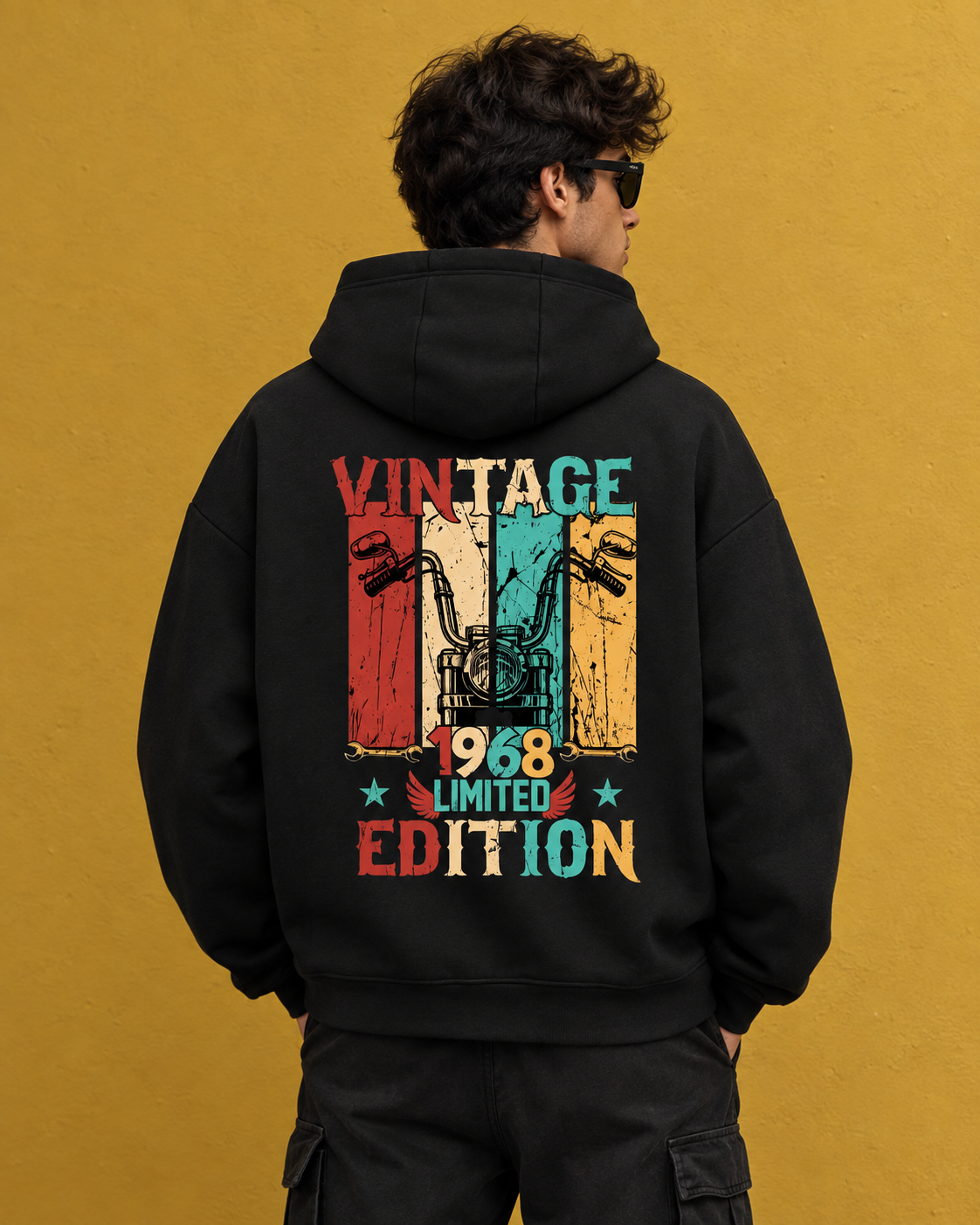 Vintage 1968 Limited Edition Retro Biker Hoodie