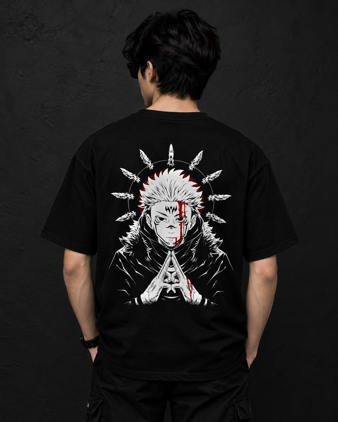 Ryomen Sukuna Oversized Anime Graphic T-Shirt