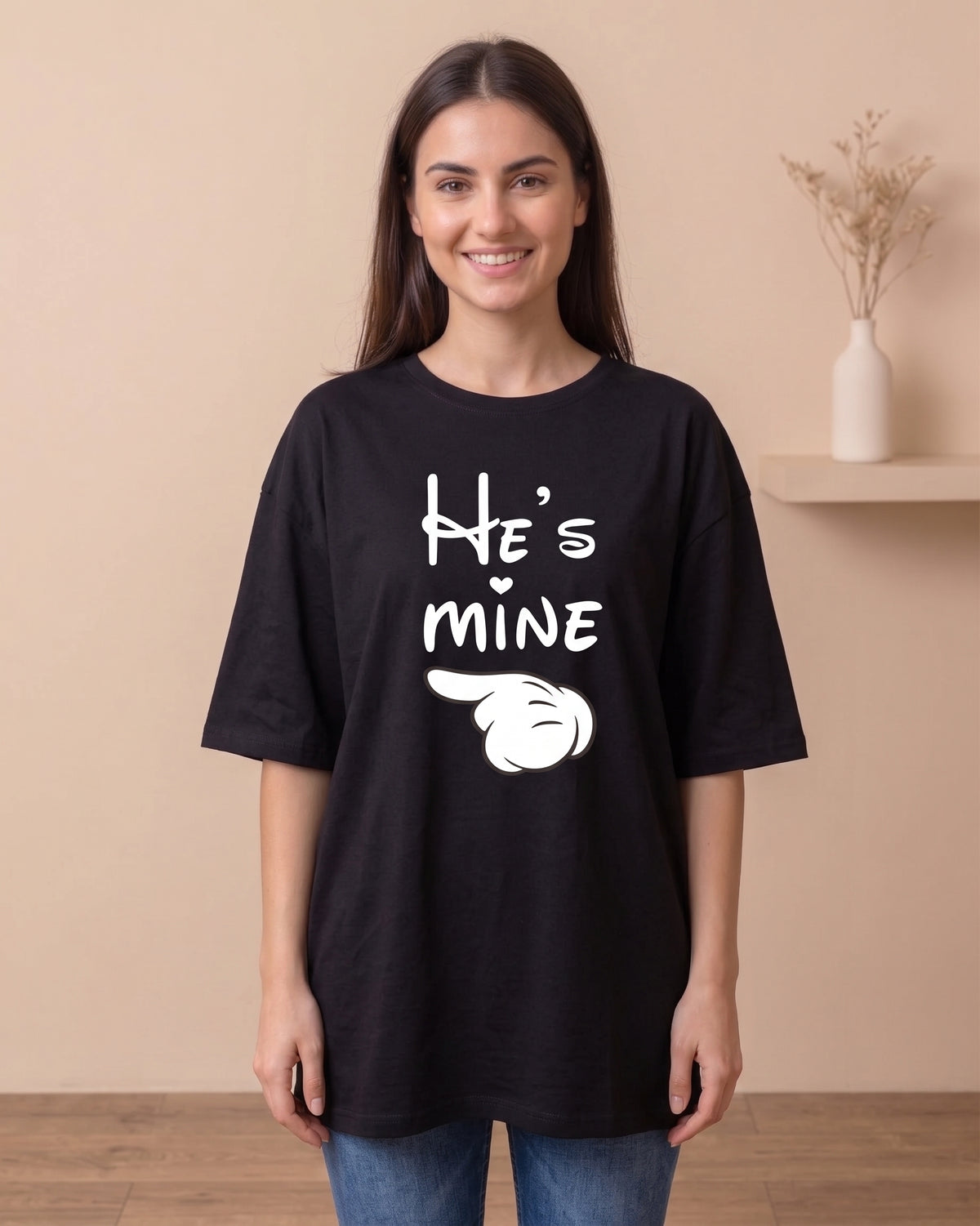 She's Mine & He's Mine" Matching Couple T-Shirts