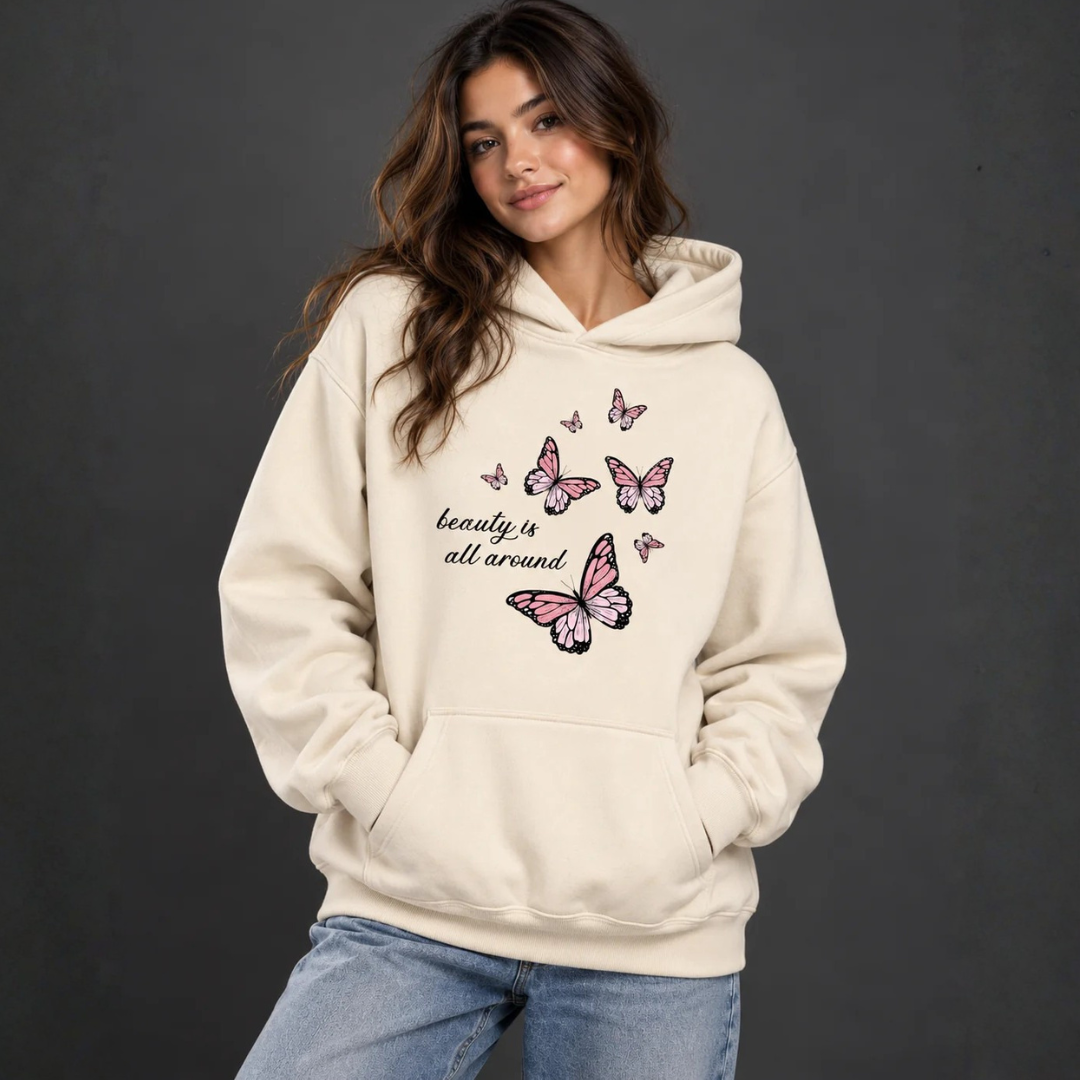 Beauty Is All Around Butterfly Hoodie