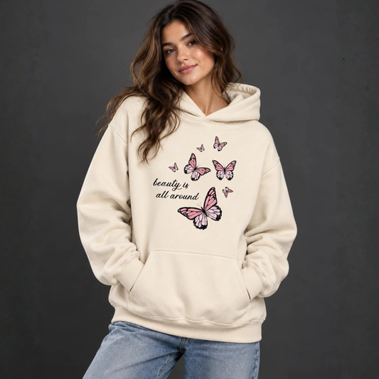 Beauty Is All Around Butterfly Hoodie