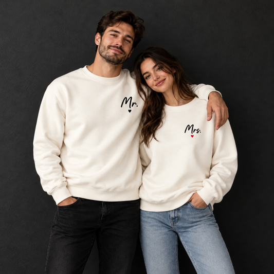 Mr. & Mrs. Matching Couple Sweatshirts