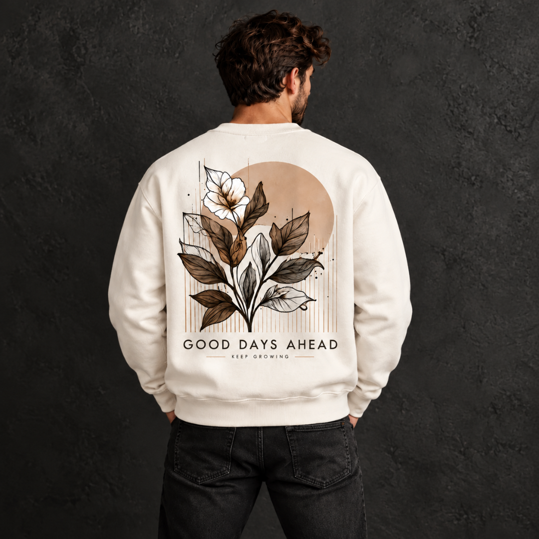 Good Days Ahead Floral Graphic Sweatshirt