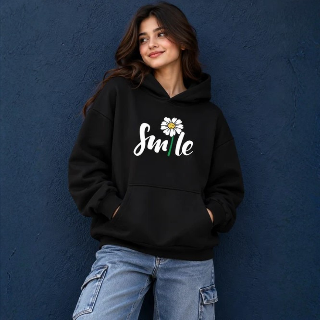 Bloom & Smile Graphic Hoodie